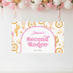 Western Cowgirl 2e Rodeo Verjaardagsfeestje Spandoek