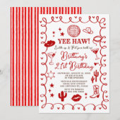 Western Cowgirl 30th Birthday Invitation (Devant / Derrière)