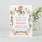 western cowgirl birthday invitations (Debout devant)