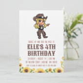 western cowgirl birthday invitations (Debout devant)