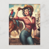  Western Cowgirl Briefkaart (Voorkant)