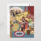  Western cowgirl briefkaart (Voorkant / Achterkant)
