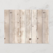 Western Cowgirl Cowboy Horse Faux Wood Briefkaart (Achterkant)