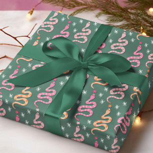 Western Cowgirl Desert Snakes Pattern Cadeaupapier