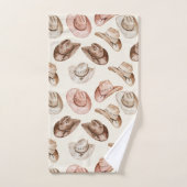 Western Cowgirl Pink Casquettes Brown (Serviette à main)