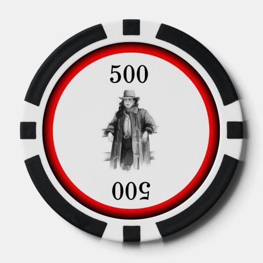 Western Cowgirl Pokerchips (Voorkant)