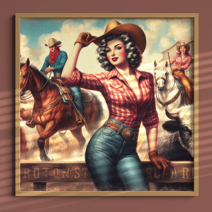  Western Cowgirl Poster