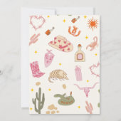 Western Cowgirl Rodeo Anniversaire Fête Invitation (Dos)