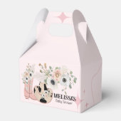 Western Cowgirl Roze Laarzen Petten Custom Bedankdoosjes (Voorkant Zijde)
