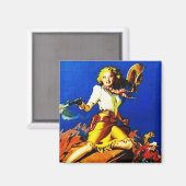 Western Cowgirl Shoot Out Magnet (Recto/Verso)