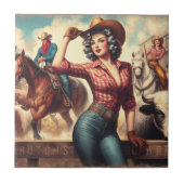  Western Cowgirl Tegeltje (Voorkant)