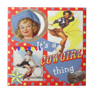 Western Cowgirl Thing Tegeltje