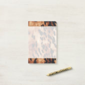 Western crème bruin Koeienhuid Post-it® Notes (Op bureau)