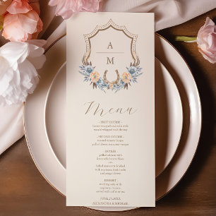 Western Crest Country Boheemse Bloemen Bruiloft Menu