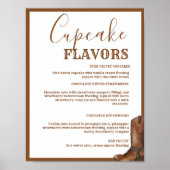 Western Cupcake bruiloft menu teken dessert teken Poster (Voorkant)