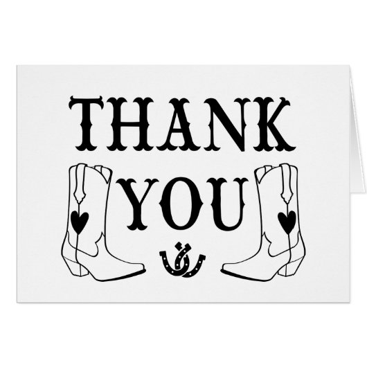 Western Dank je Cowboy Boots country Wedding (Voorkant Horizontaal)