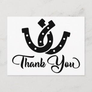 Western Dank u Cowboy Boot Country Wedding Briefkaart