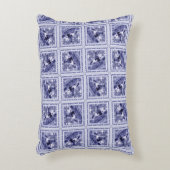 Western Denim Blue Delft Tile Accent Kussen (Voorkant(Verticaal))