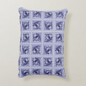 Western Denim Blue Delft Tile Accent Kussen (Achterkant (Verticaal))