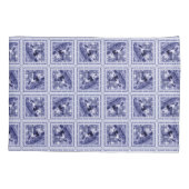 Western Denim Blue Delft Tile Kussensloop (Achterkant)