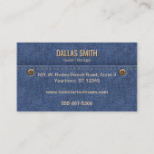 Western Denim Blue | Lederen Label Landenbedrijf (Achterkant)