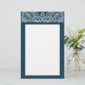 Western Denim en Bandana Briefpapier (Staand voorkant)