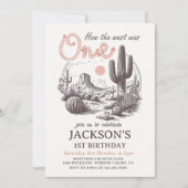 Western Desert Rodeo 1er Invitation d'anniversaire (Devant)