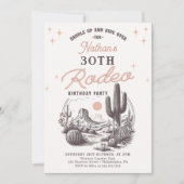 Western Desert Rodeo 30th Birthday Invitation (Devant)