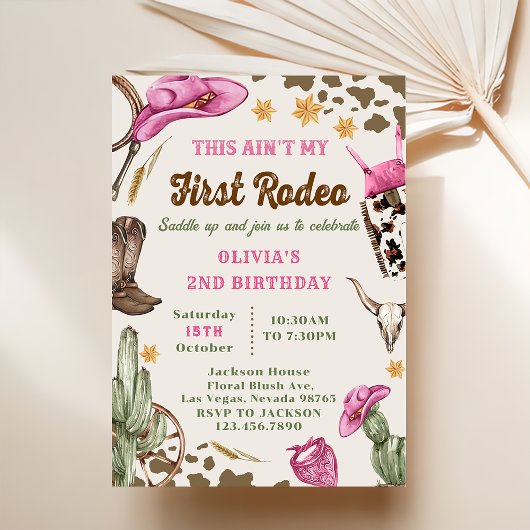 Western Dit is niet mijn eerste Rodeo 2e Verjaarda Kaart