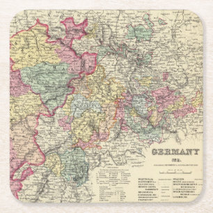 Western Duitsland 2 Vierkante Kartonnen Onderzetter