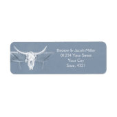 Western, dun blauw, roestvrij  etiket (Voorkant)