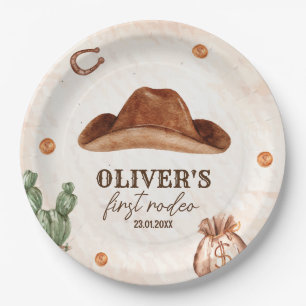 Western Eerste Rodeo Wild West Cowboy 1e Verjaarda Papieren Bordje