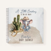 Western Elephant Cowboy Baby shower Livre d'or (Devant)