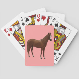 Western Equestrian Roze Mooie Paard Speelkaarten