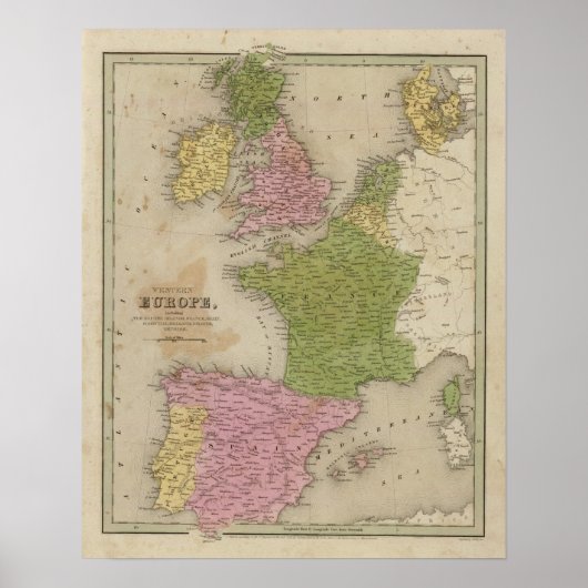 Western Europa Poster (Voorkant)