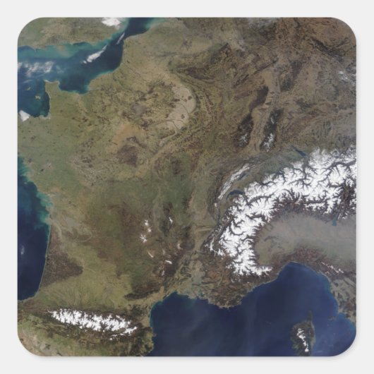 Western Europa Vierkante Sticker (Voorkant)