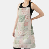 Western Farm Mint Pink Floral Quilt Patterns Schort (Insitu)