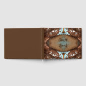 Western Faux Leather en Turquoise Gastenboek (Volledig)