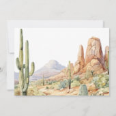 Western First Birthday Photo Invite Kaart (Achterkant)