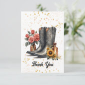 Western fluistert dank u bedankkaart (Staand voorkant)