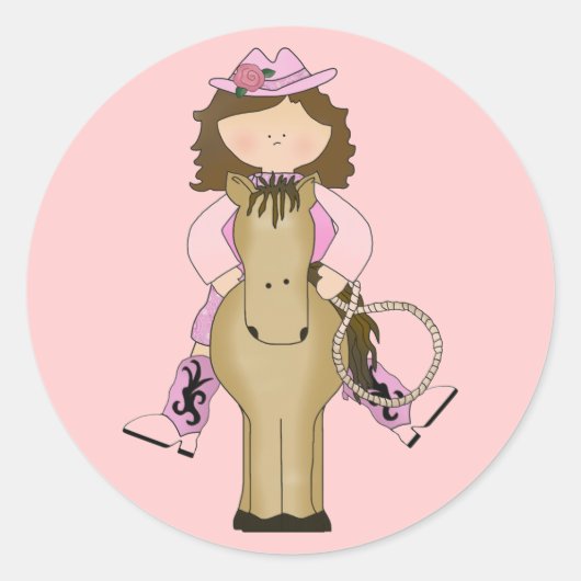 Western Fun Cowgirl, Cheval, Stickers de corde (Devant)
