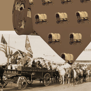 Western gedekte Wagon Cowboy Trail Ride Stropdas