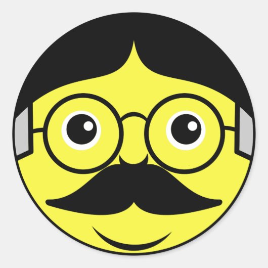 Western gezicht ronde sticker (Voorkant)