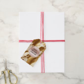 Western Gold Cream Koeienhuid Cadeaulabel (Met Touw)