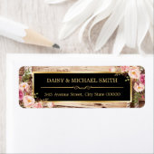 Western  goud - hout Rustisch land Etiket (Insitu)