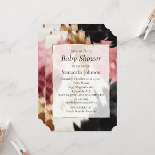 Western Goud Roze Zwart Cream Cowgirl Koeienhuid Kaart