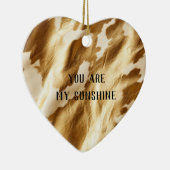 Western gouden witte crème Koeienhuid Keramisch Ornament (Rechts)