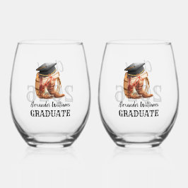 Western Graduation Party Cowboy Wijnglas Zonder Voet