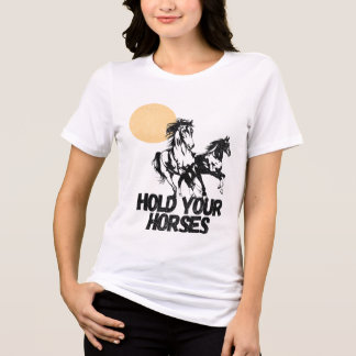 Western grafisch T-shirt "Hold Your Horses"