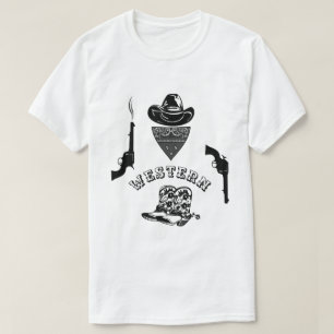 Western grappig, uniek, cool, aanpasbaar t-shirt